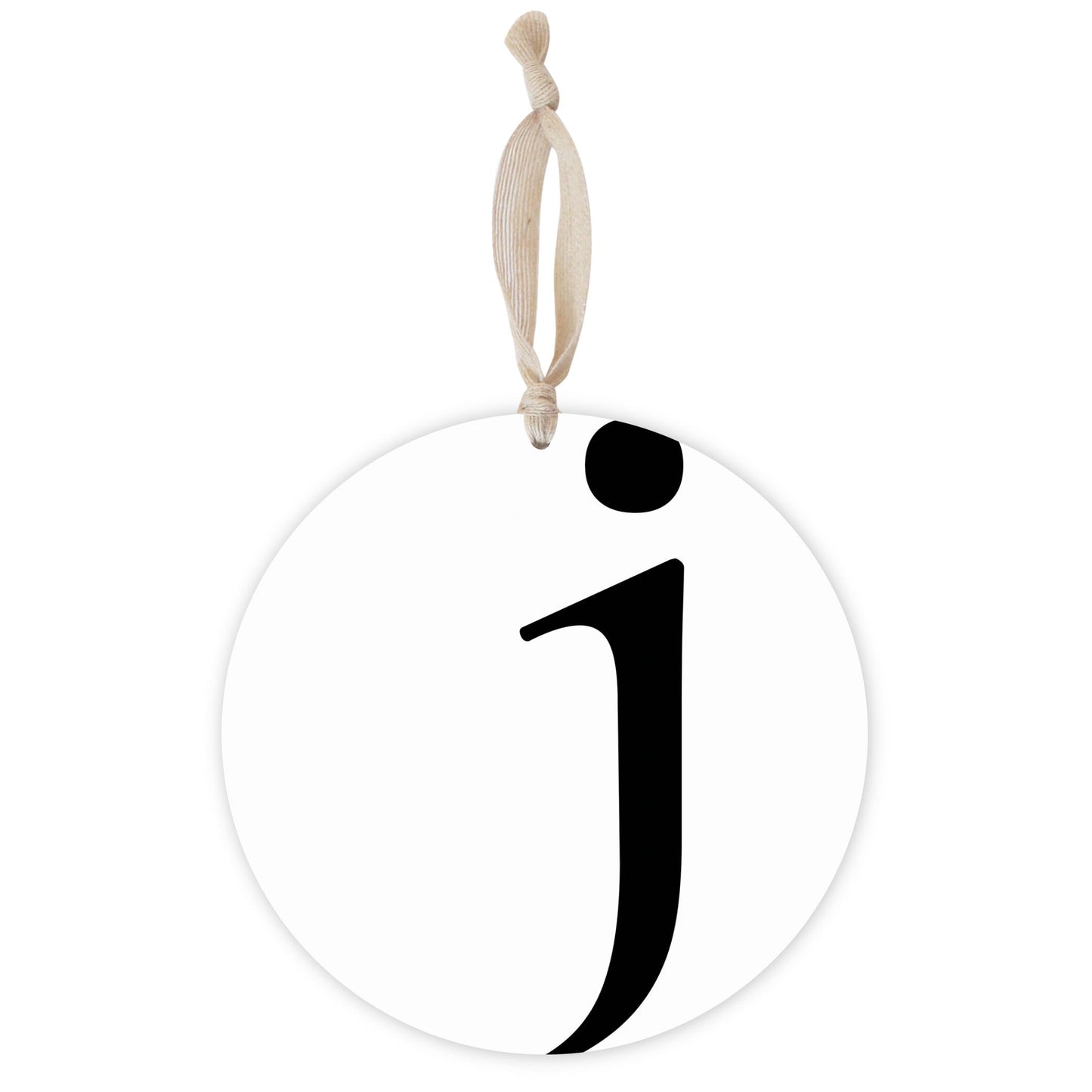 Minimalist Monogram J | Wood Ornament | Eaches | Min 1