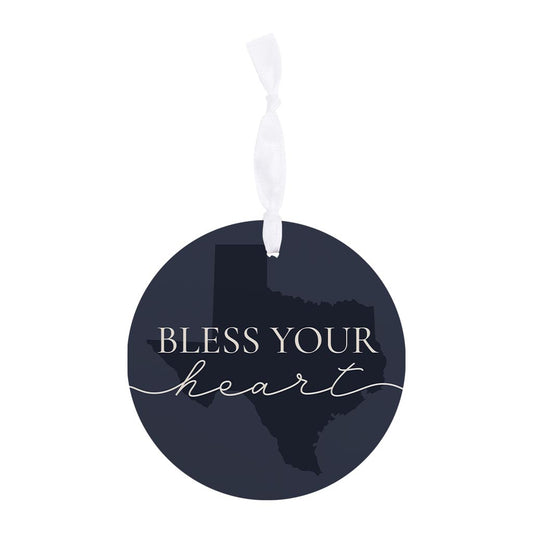 Modern Minimalist Texas Bless Your Heart | Wood Ornament | Eaches | Min 6