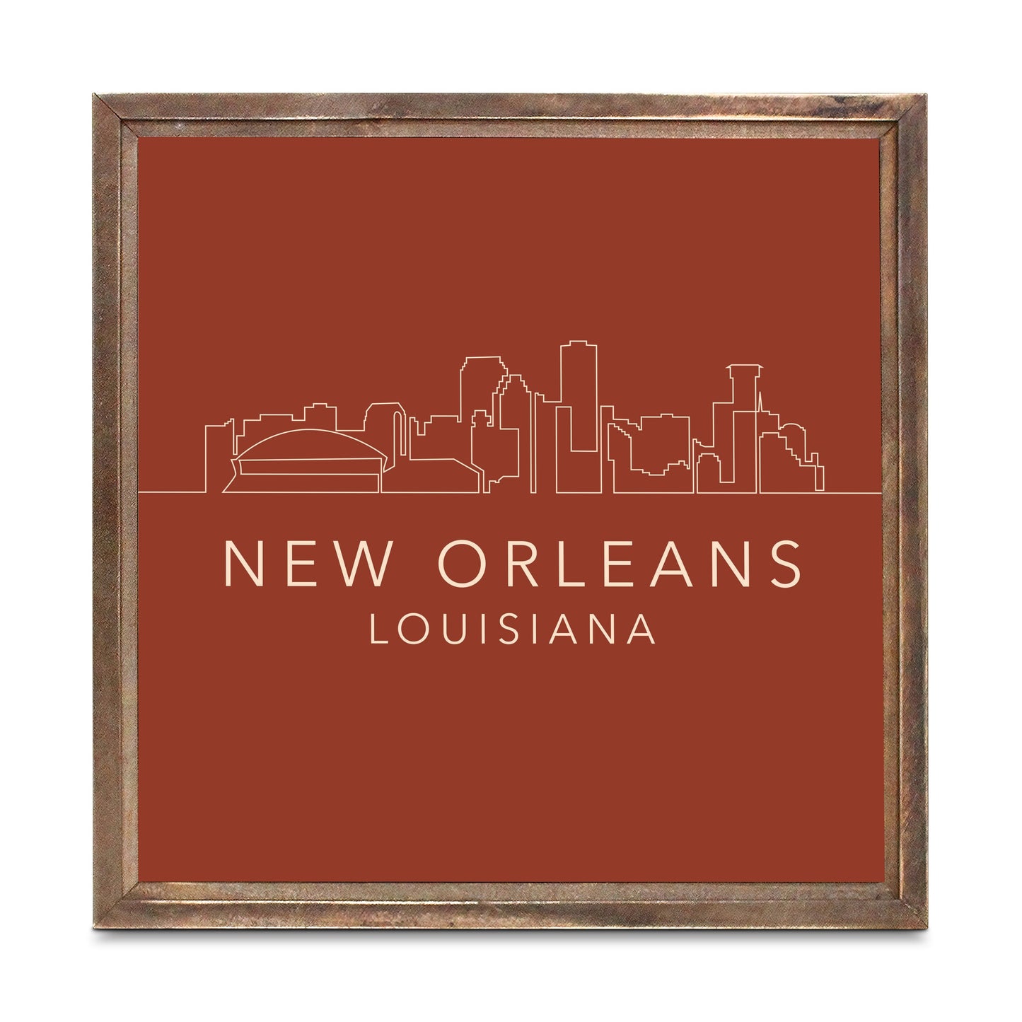 Louisiana Colorful New Orleans Skyline | Wood Sign | Eaches | Min 1