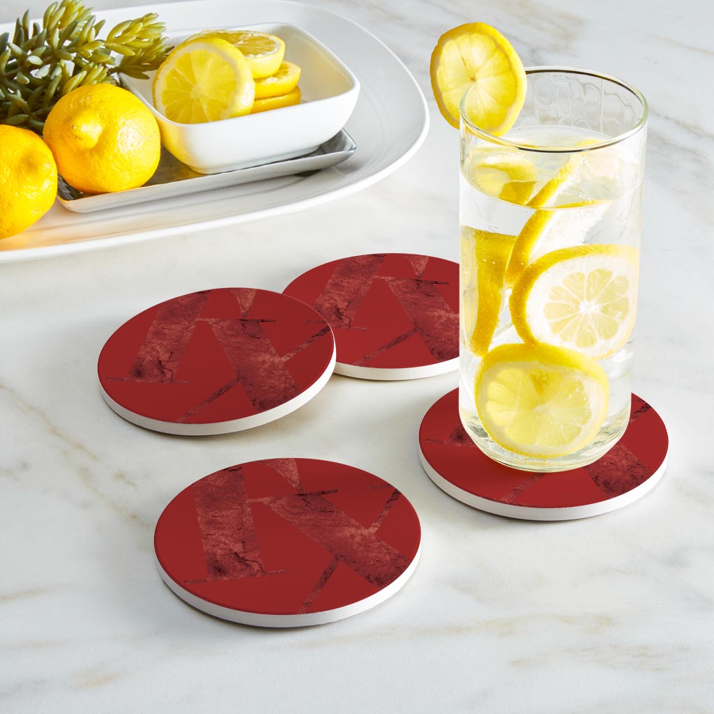 Modern Minimalist Texas Red Tx| Absorbent Coasters | Set of 4 | Min 2