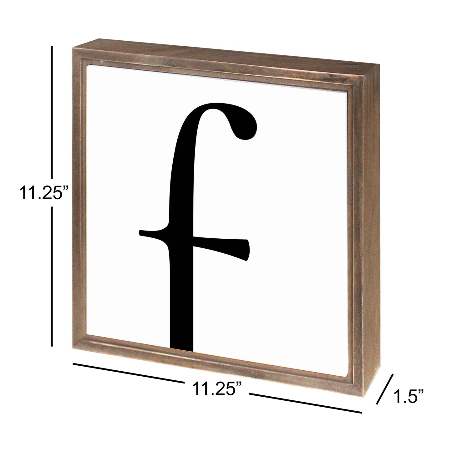 Minimalist Monogram F | Wood Sign | Eaches | Min 1