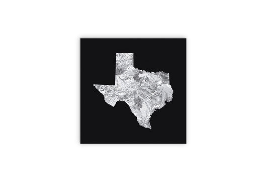 Minimalistic B&W Texas Metal State Shape | Wood Sign | Eaches | Min 2