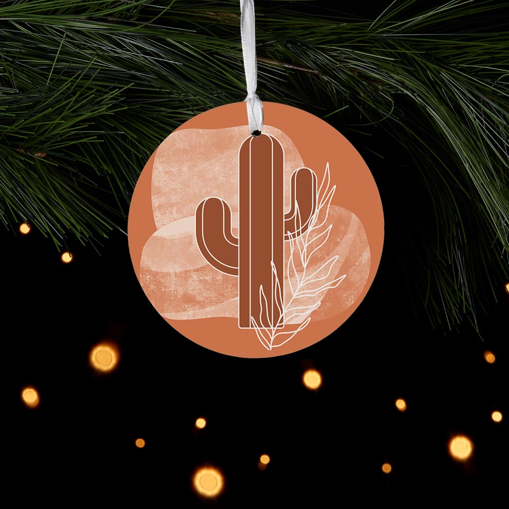 Modern Minimalist Texas Cactus| Wood Ornament | Eaches | Min 6