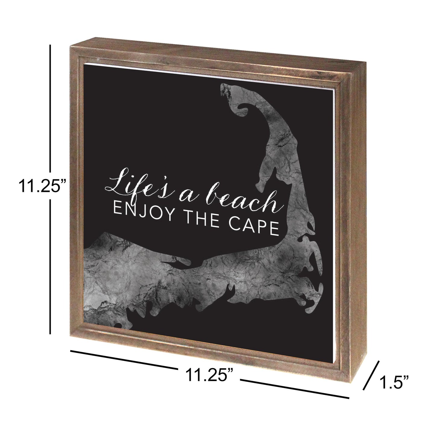 Minimalistic B&W Cape Cod Lifes A Beach | Wood Sign | Eaches | Min 1