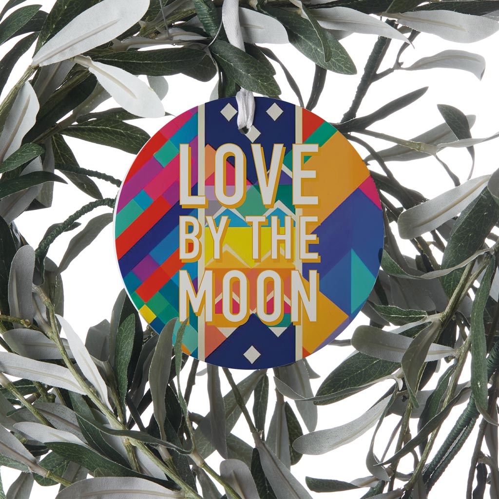 Love By The Moon | Wood Ornament | Eaches | Min 6