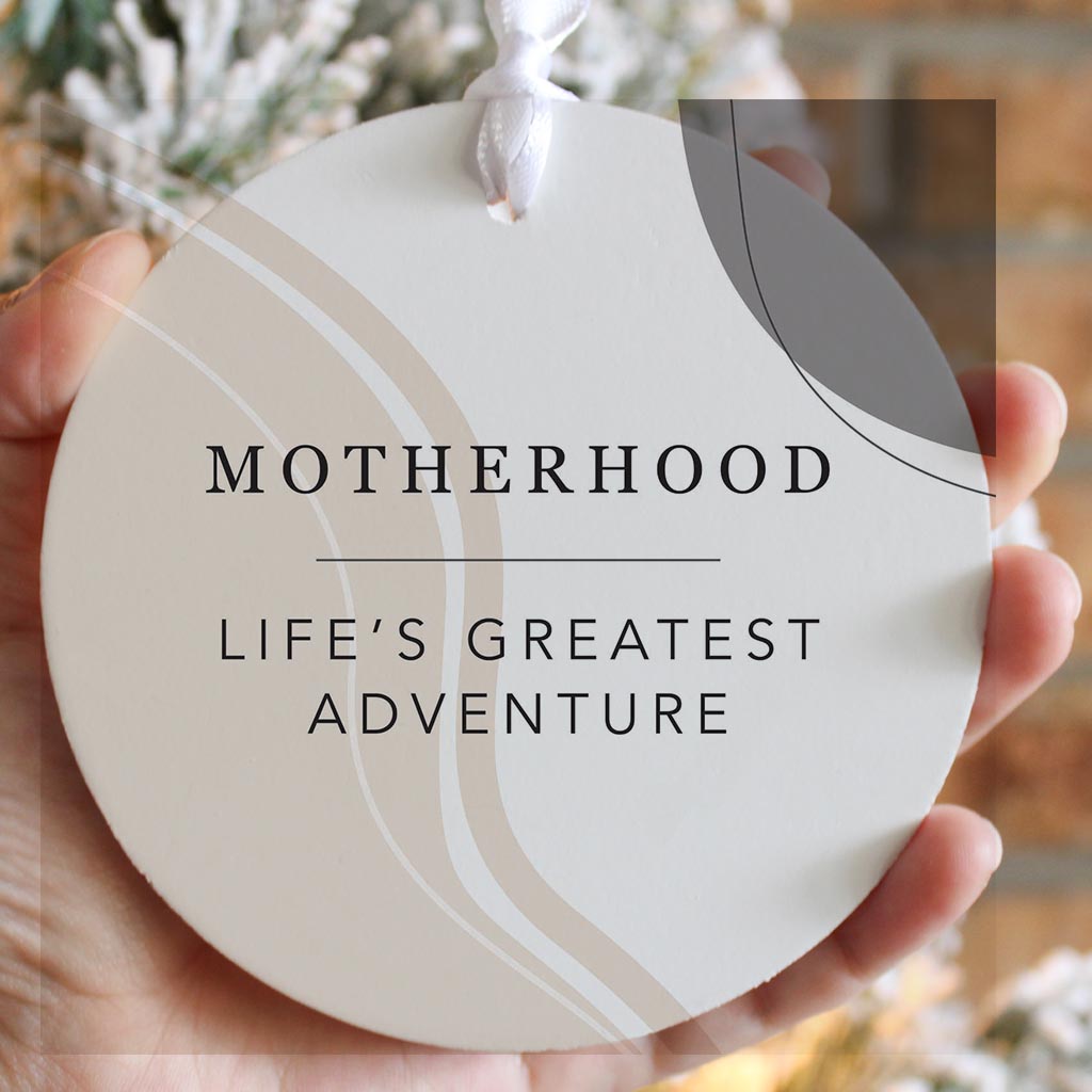 Modern Minimalist Mothers Day Adventure | Wood Ornament | Eaches | Min 6