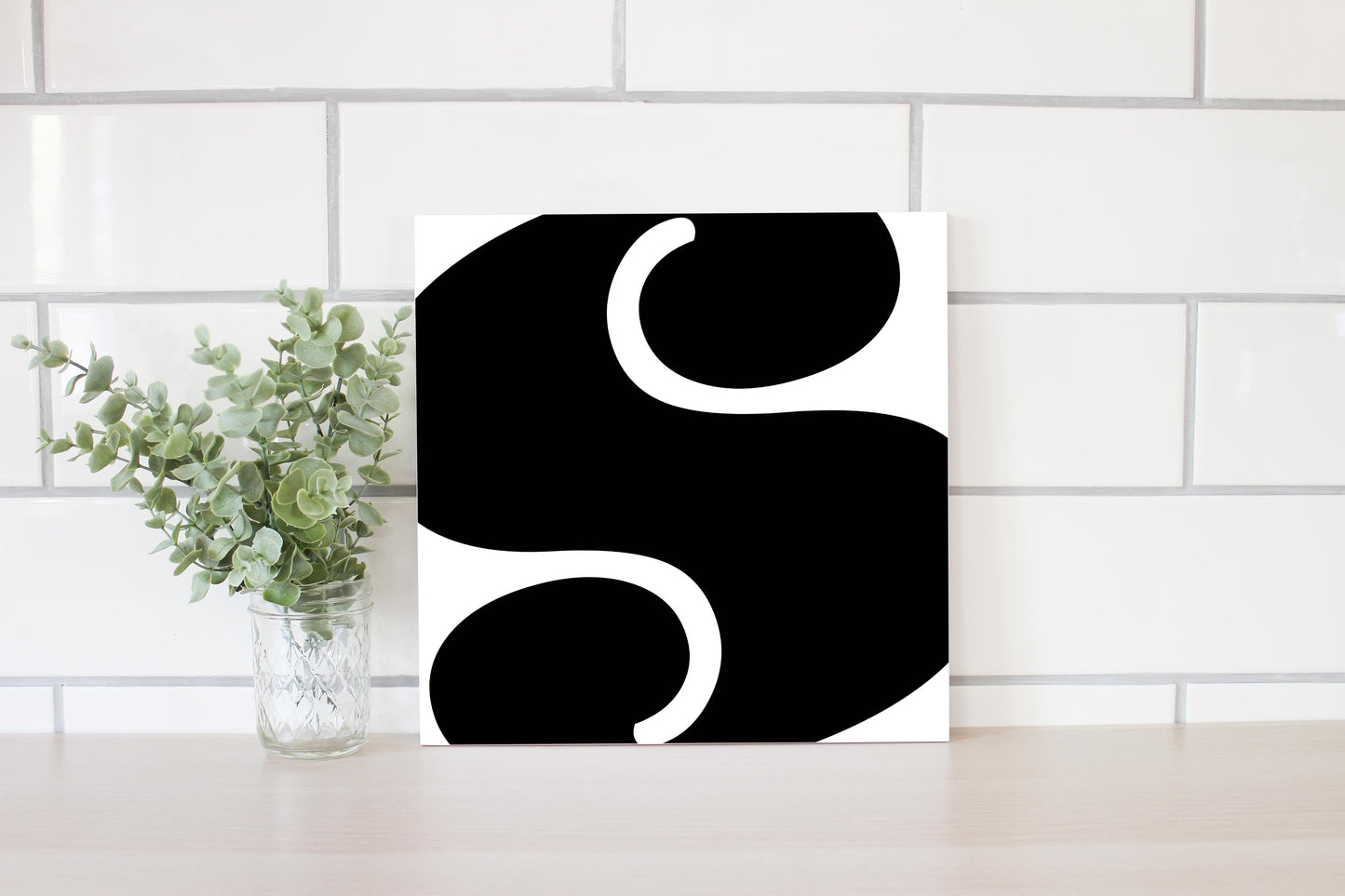 Fun Chunky Monogram S | Wood Sign | Eaches | Min 2