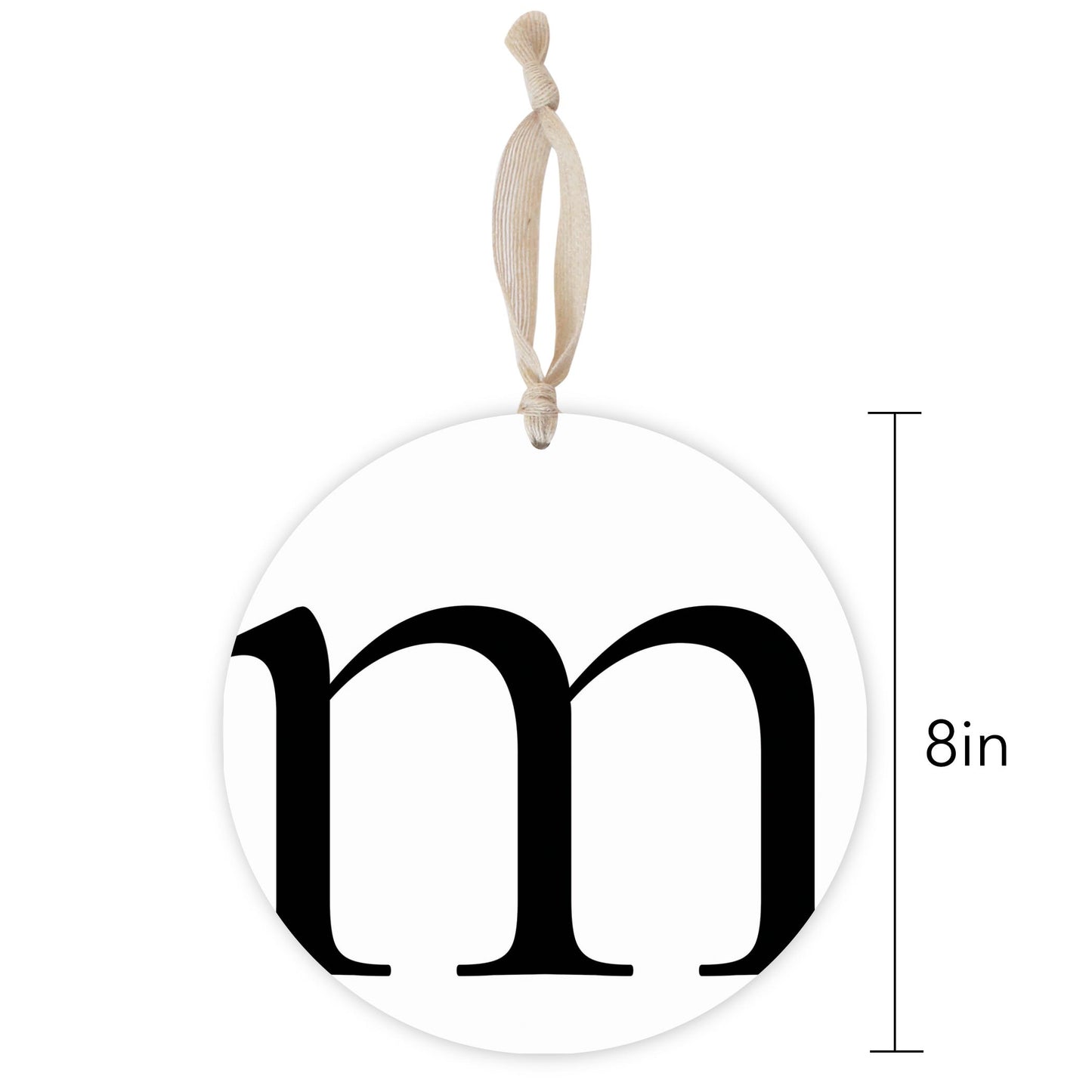 Minimalist Monogram M | Wood Ornament | Eaches | Min 1