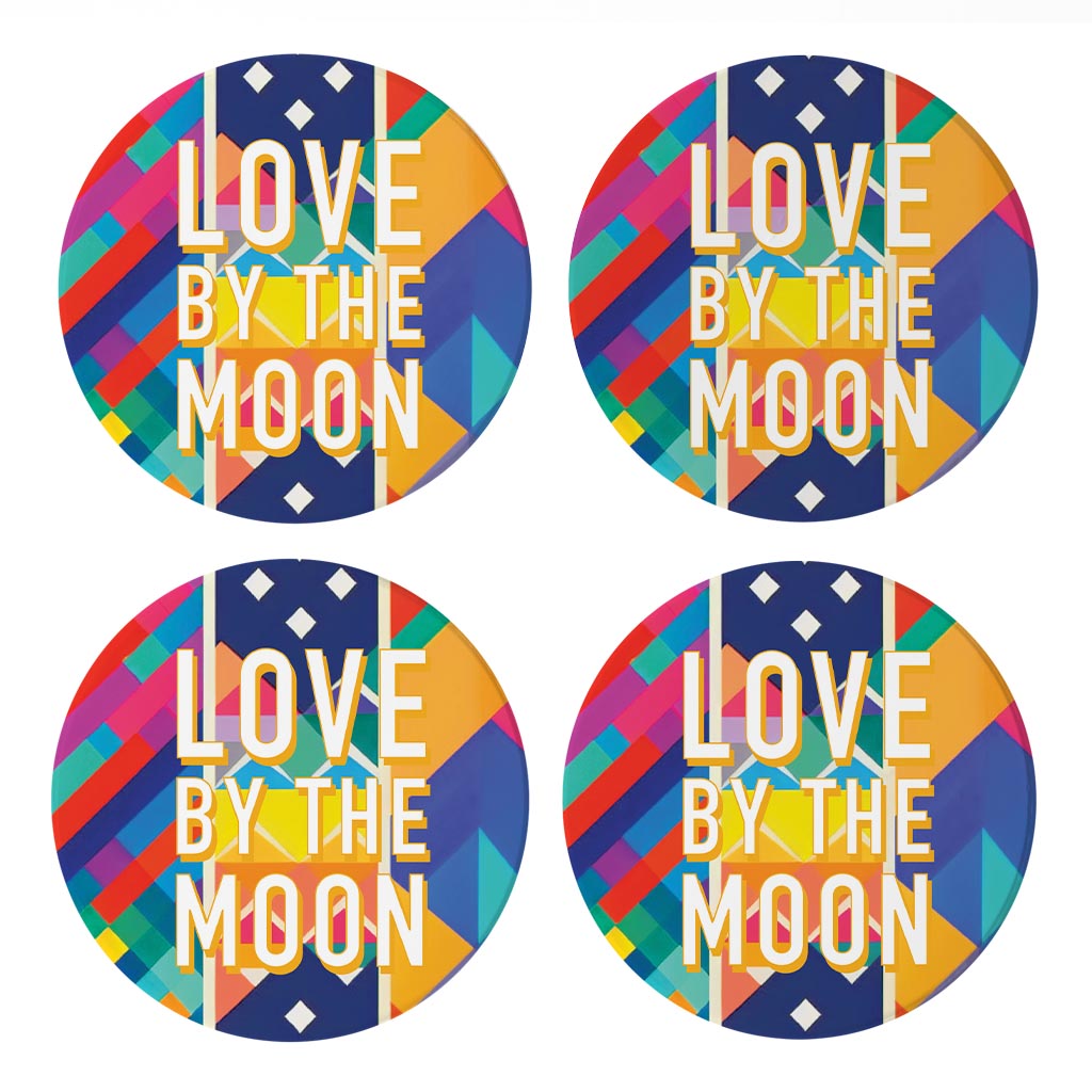 Love By The Moon| Absorbent Coasters | Set of 4 | Min 2