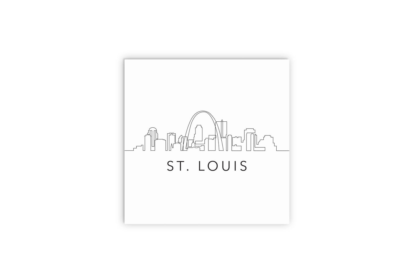 Minimalist B&W Missouri St Louis Skyline | Wood Sign | Eaches | Min 2