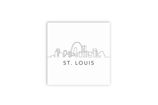 Minimalist B&W Missouri St Louis Skyline | Wood Sign | Eaches | Min 2