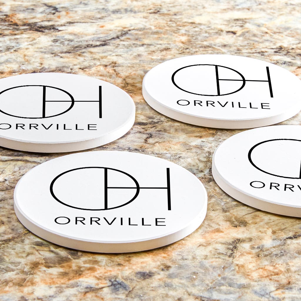 Orrville Oh State Initials And City Name| Absorbent Coasters | Set of 4 | Min 2