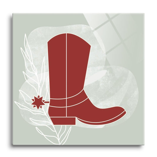 Modern Minimalist Oklahoma Boot | Hi-Def Glass Art | Eaches | Min 1