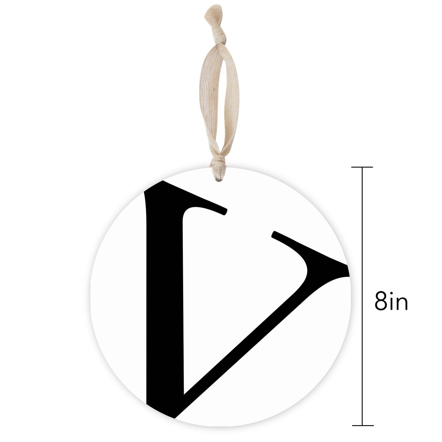 Minimalist Monogram V| Wood Ornament | Eaches | Min 1