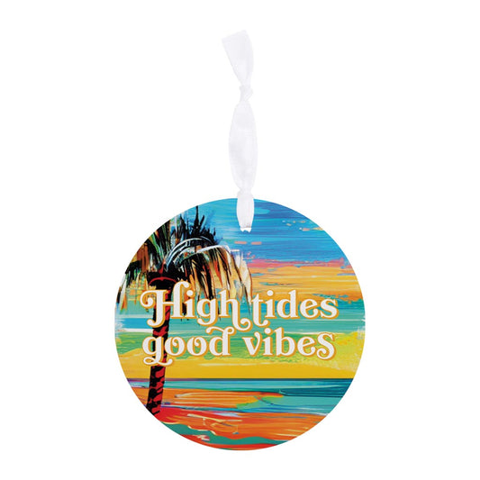 High Tides Good Vibes| Wood Ornament | Eaches | Min 6