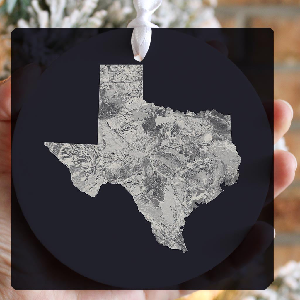 Modern Minimalist Texas Metal State Shape | Wood Ornament | Eaches | Min 6