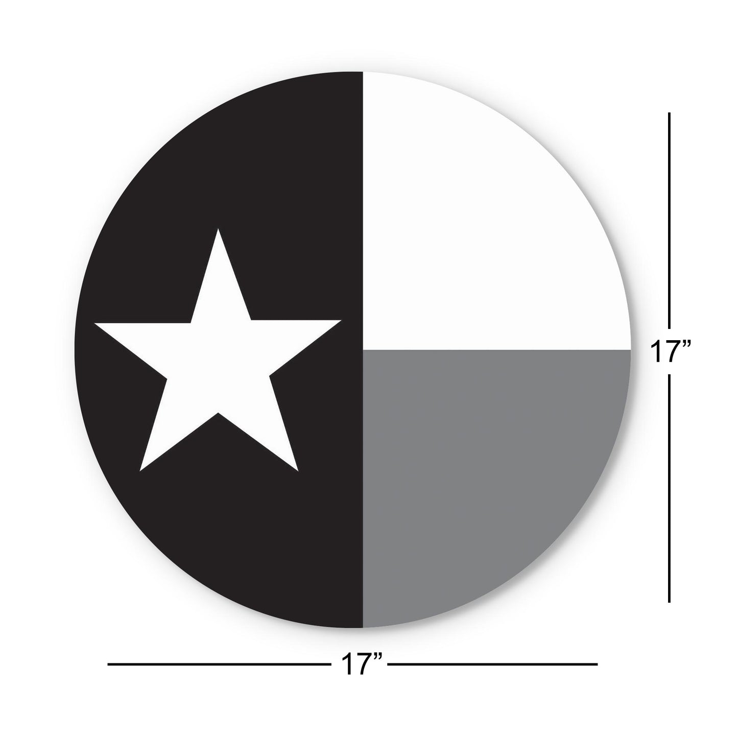 Minimalistic B&W Texas State Flag | Wood Sign | Eaches | Min 1