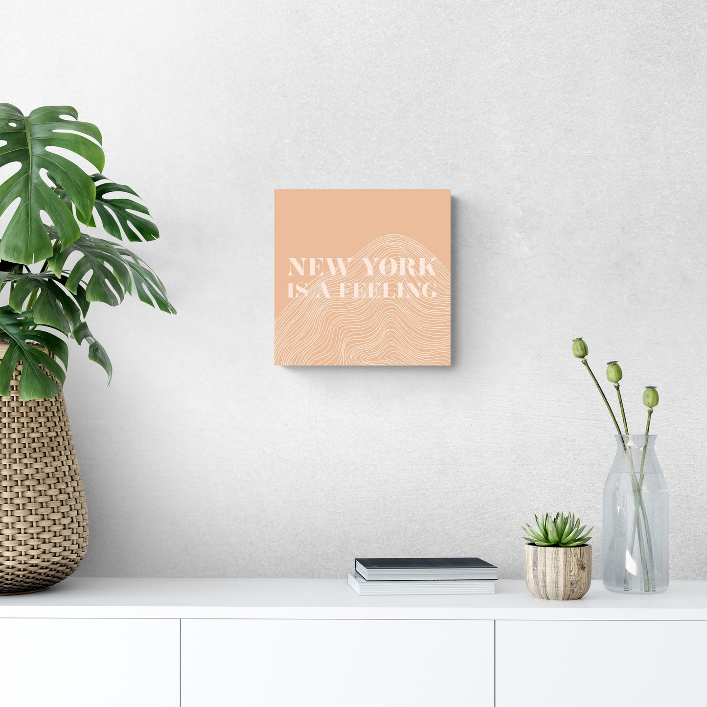 Modern Minimalist New York Is A Feeling| Wood Sign | Eaches | Min 2