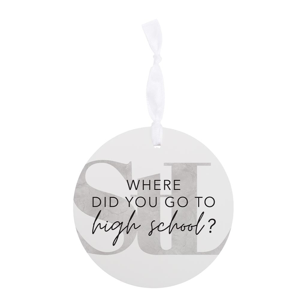 Minimalist B&W Missouri High School Quote | Wood Ornament | Eaches | Min 6