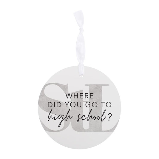 Minimalist B&W Missouri High School Quote | Wood Ornament | Eaches | Min 6