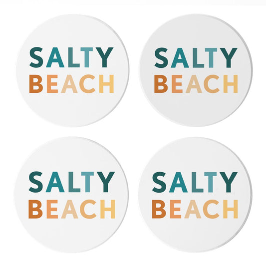 Salty Beach | Absorbent Coasters | Set of 4 | Min 2