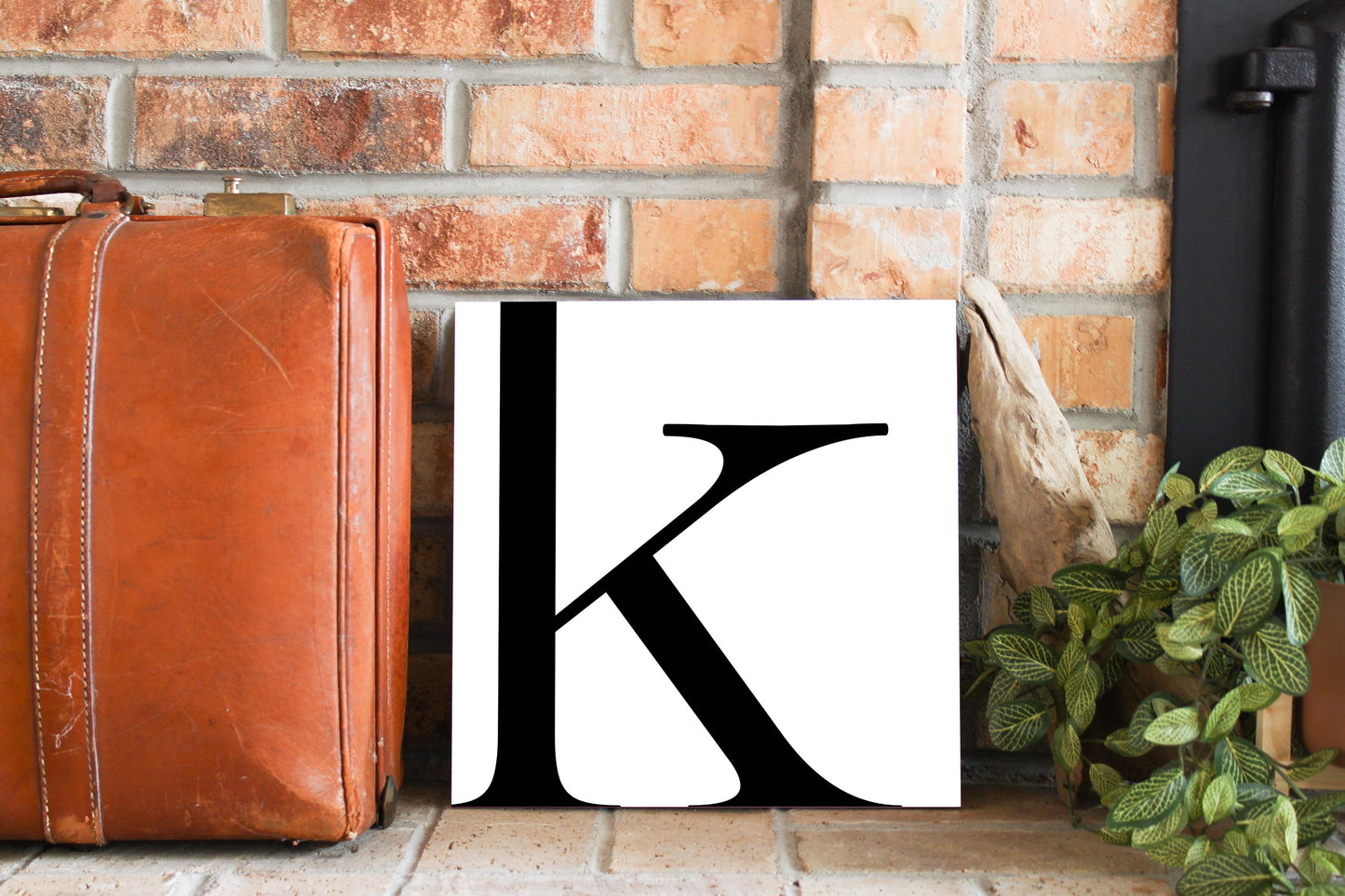 Minimal Monogram K | Wood Sign | Eaches | Min 2