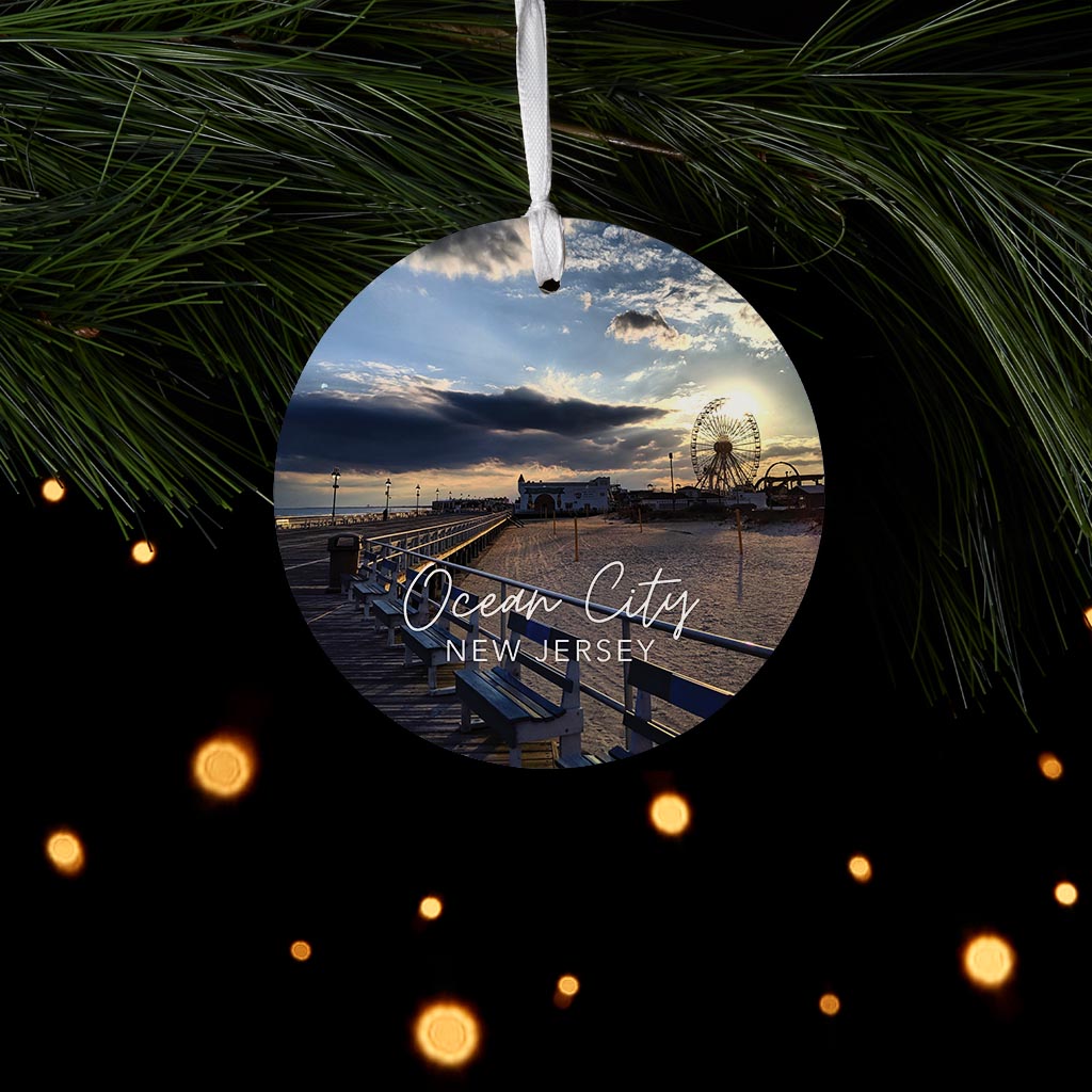 OCNJ Photo With Text | Wood Ornament | Eaches | Min 6