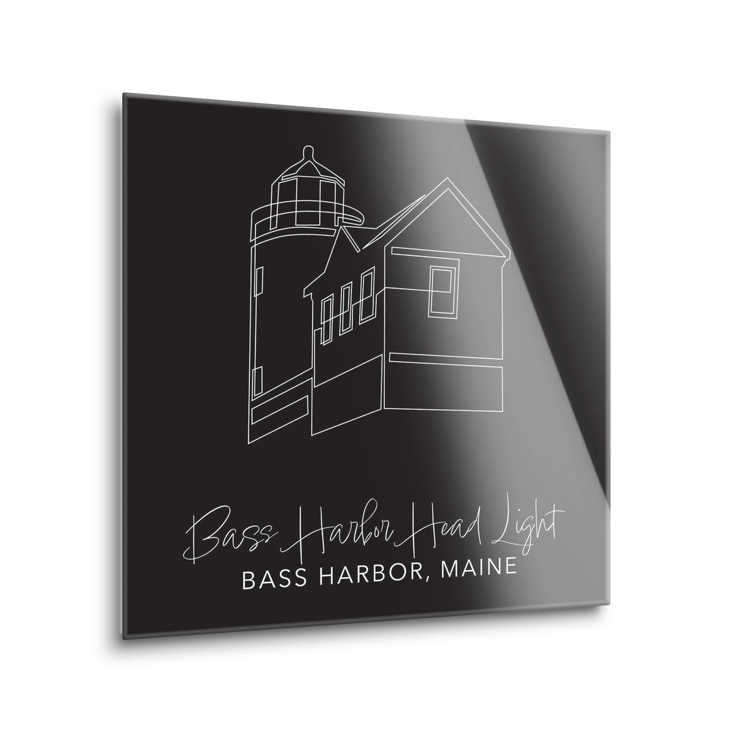 Black Bass Harbor Head Light | Hi-Def Glass Art | Eaches | Min 2