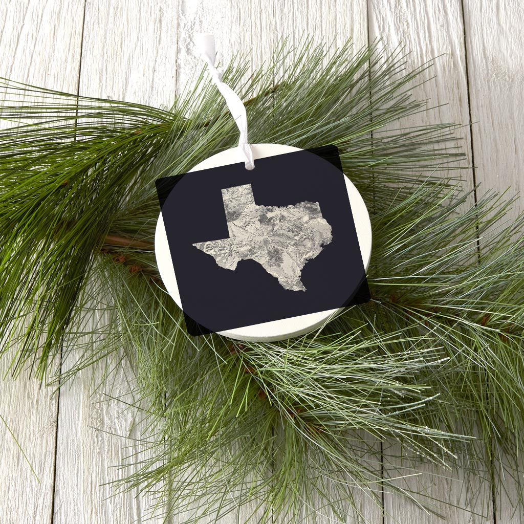 Modern Minimalist Texas Metal State Shape | Wood Ornament | Eaches | Min 6