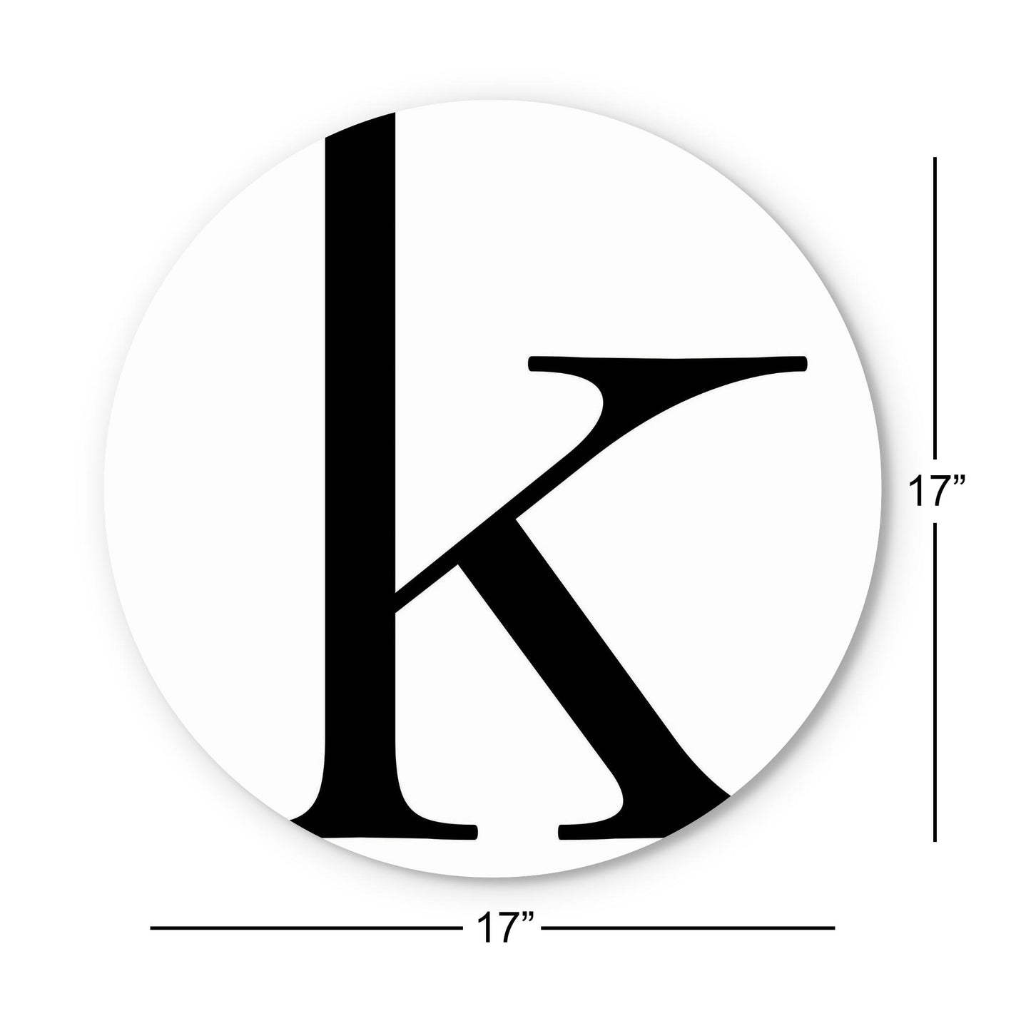 Minimalist Monogram K | Wood Sign | Eaches | Min 1