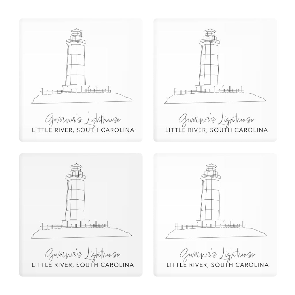 Governors Lighthouse | Absorbent Coasters | Set of 4 | Min 2