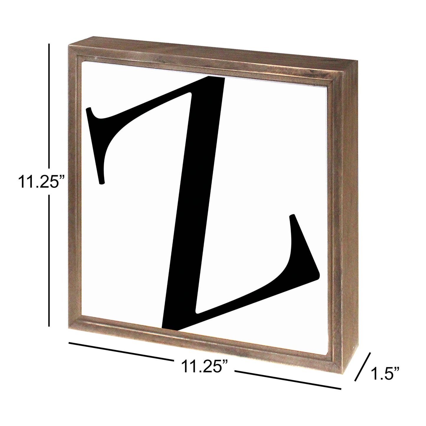 Minimalist Monogram Z | Wood Sign | Eaches | Min 1