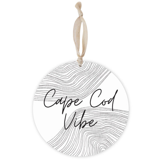 Minimalistic B&W Cape Cod Vibe | Wood Ornament | Eaches | Min 1