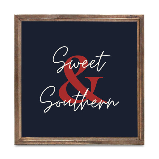 Modern Minimalist Texas Colors Sweet Southern | Wood Sign | Eaches | Min 1