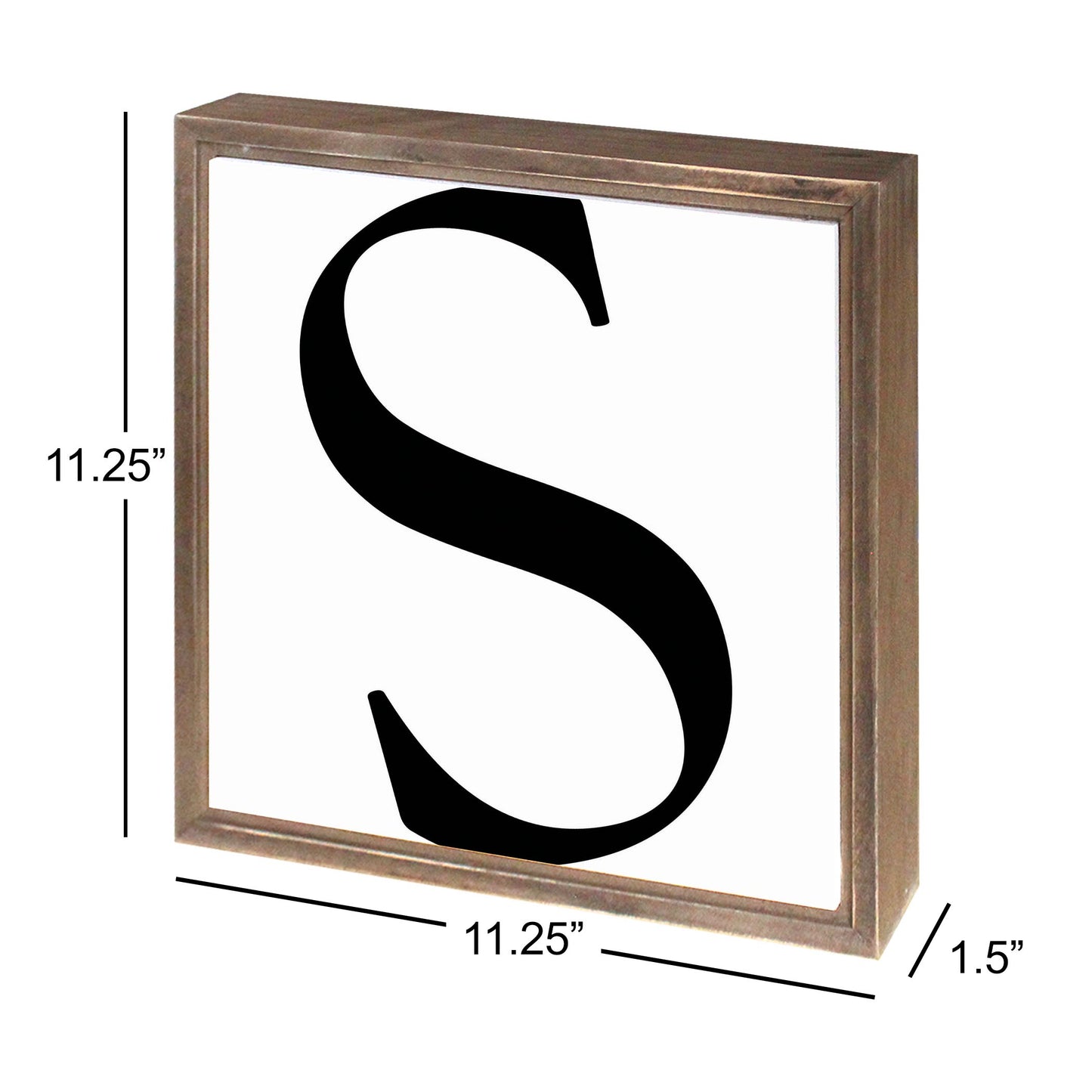 Minimalist Monogram S | Wood Sign | Eaches | Min 1