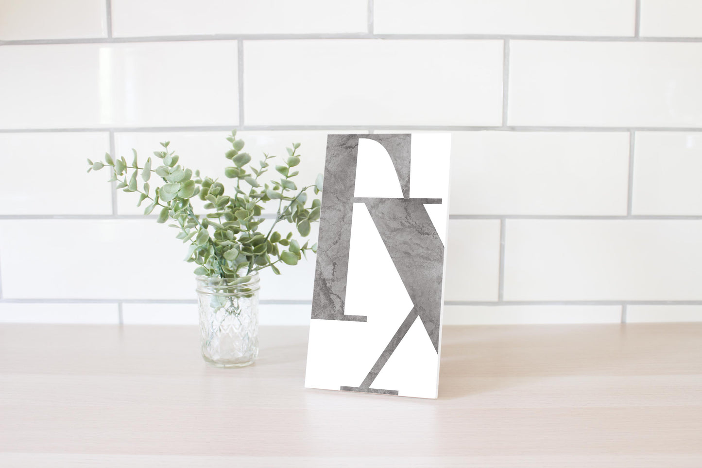 Modern White Texas Initials | Wood Sign | Eaches | Min 4