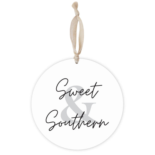 Minimalistic B&W Texas Sweet Southern | Wood Ornament | Eaches | Min 1