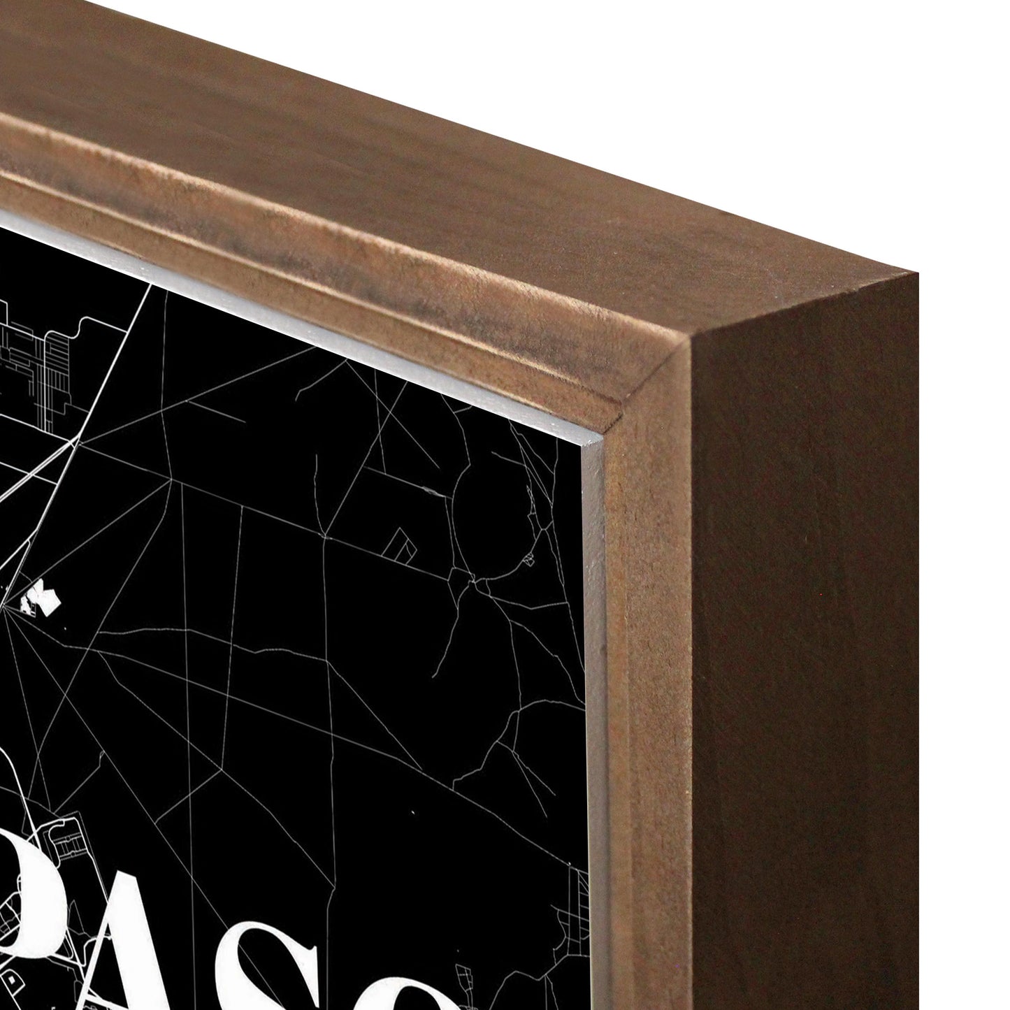 Minimalistic B&W Texas El Paso Map | Wood Sign | Eaches | Min 1