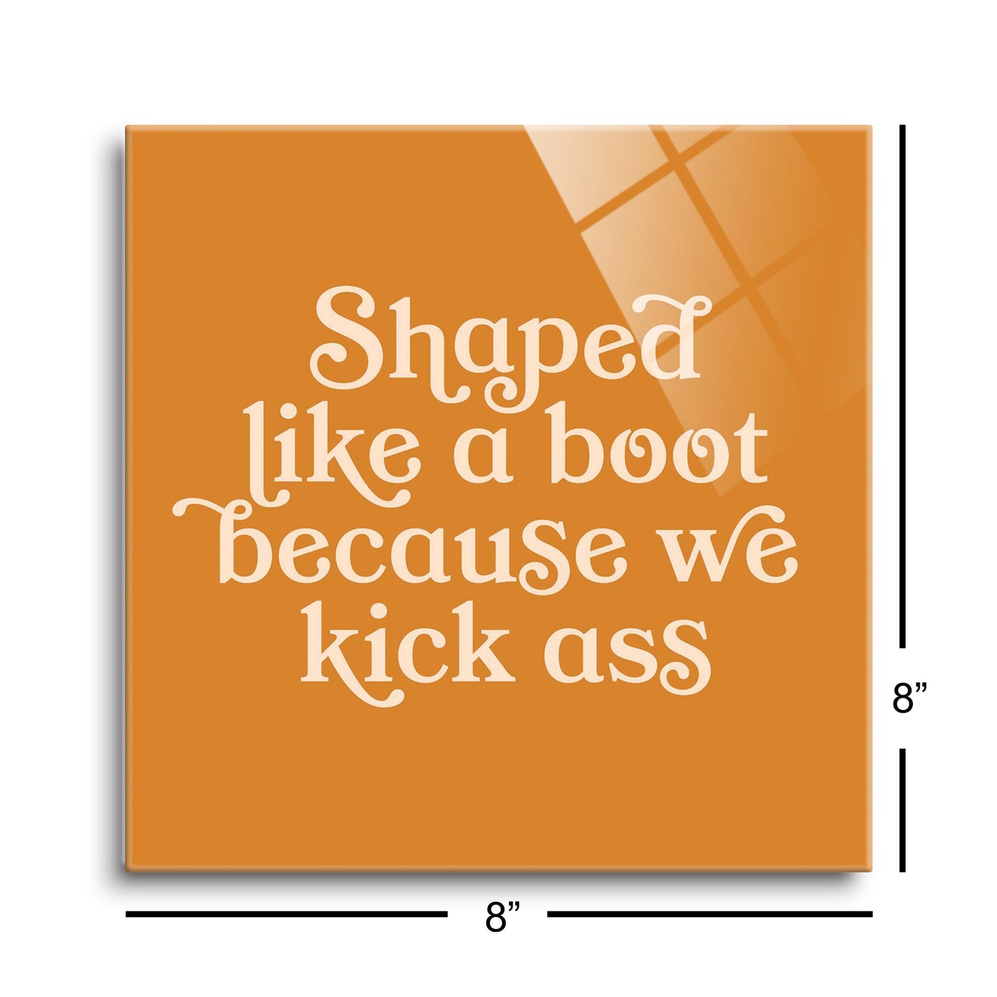 Modern Minimalist Louisiana Funny Boot Saying | Hi-Def Glass Art | Eaches | Min 2