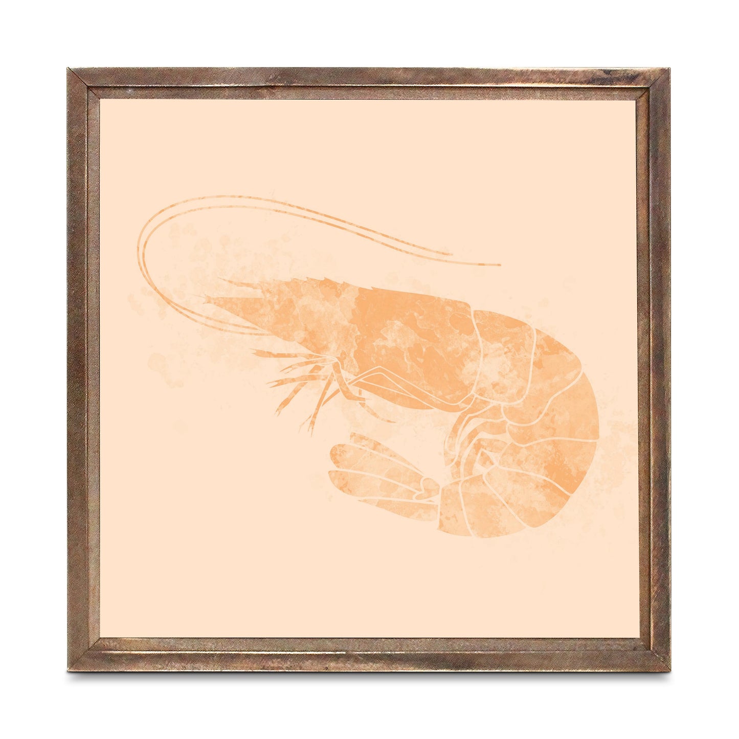 Louisiana Colorful Water Color Shrimp | Wood Sign | Eaches | Min 1