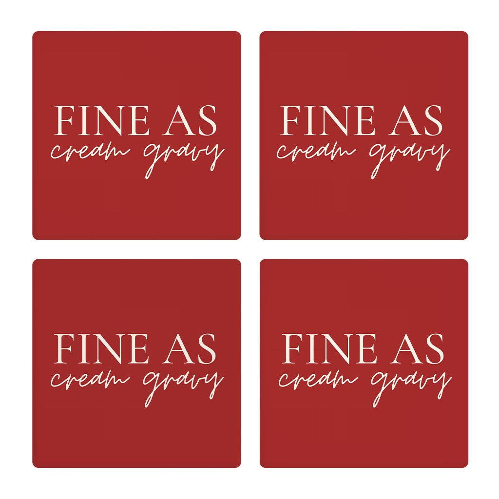 Modern Minimalist Texas Fine As Gravy | Absorbent Coasters | Set of 4 | Min 2