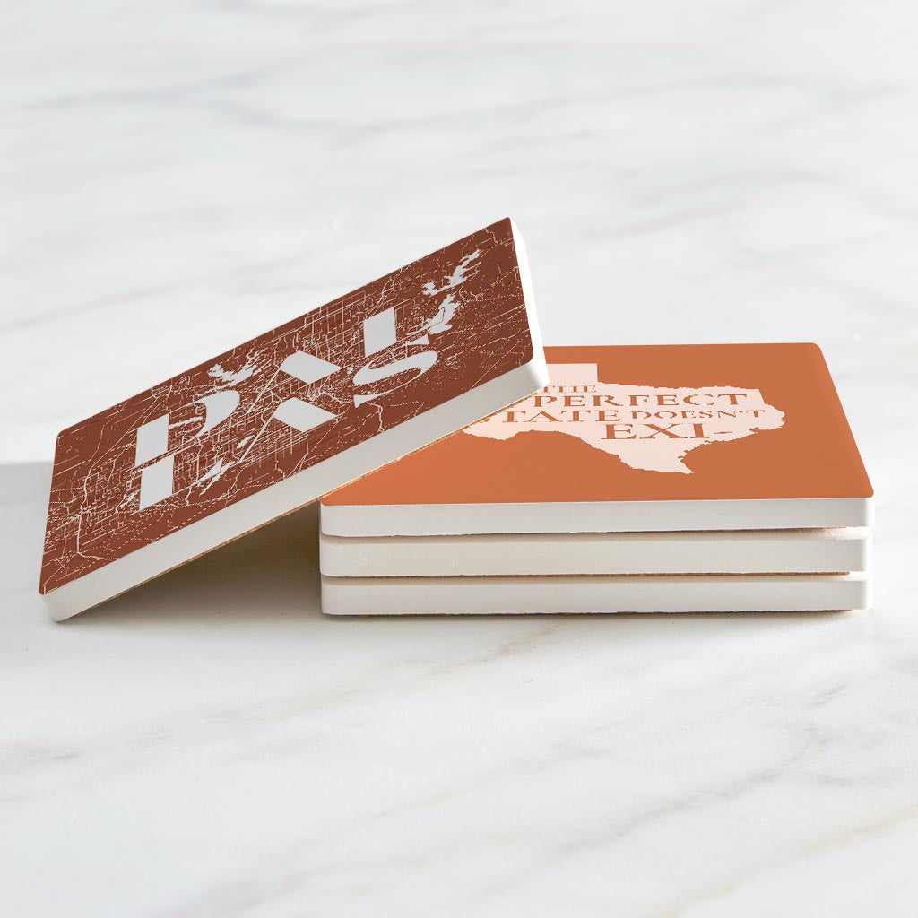 Modern Minimalist Texas Set | Absorbent Coasters | Set of 4 | Min 2