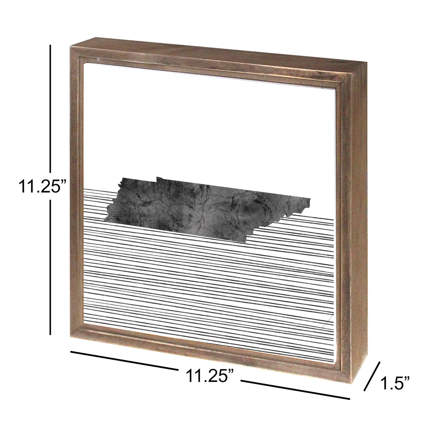 Minimalist B&W Tennessee State With Straight Lines | Wood Sign | Eaches | Min 1