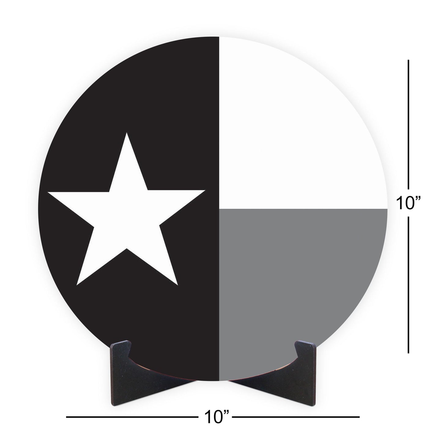 Minimalistic B&W Texas State Flag | Wood Sign | Eaches | Min 1