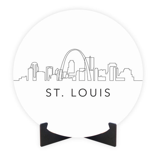 Minimalist B&W Missouri St Louis Skyline | Wood Sign | Eaches | Min 1