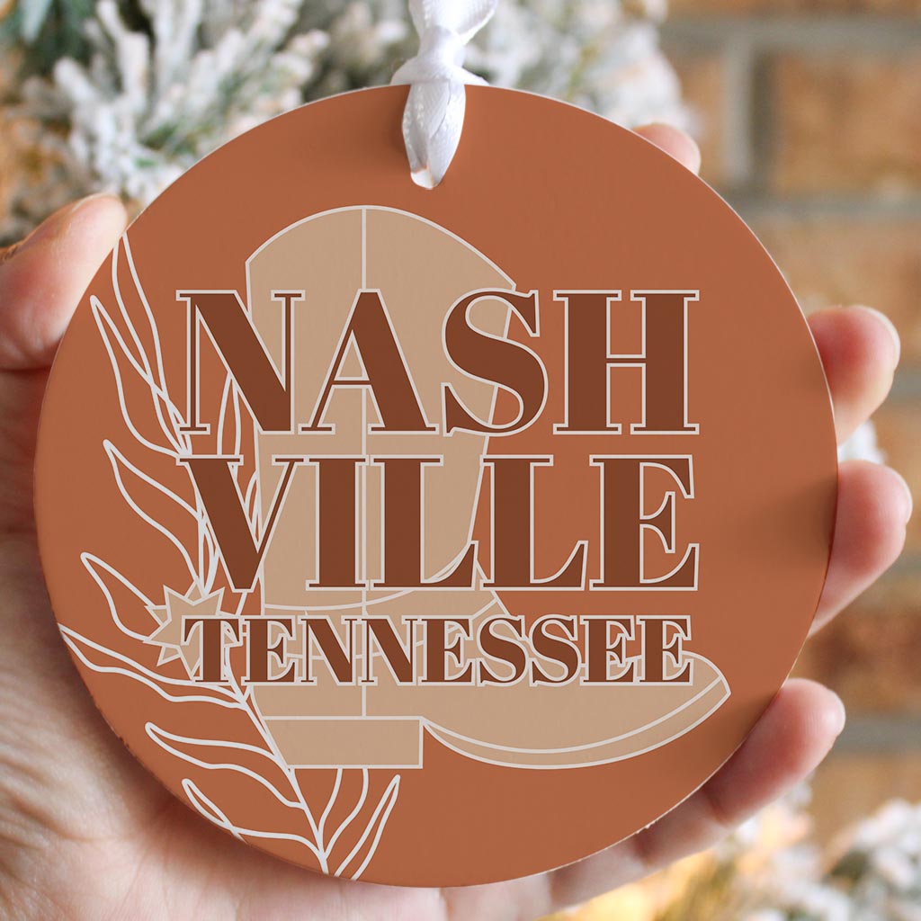 Modern Minimalist Tennessee Nashville Boot| Wood Ornament | Eaches | Min 6