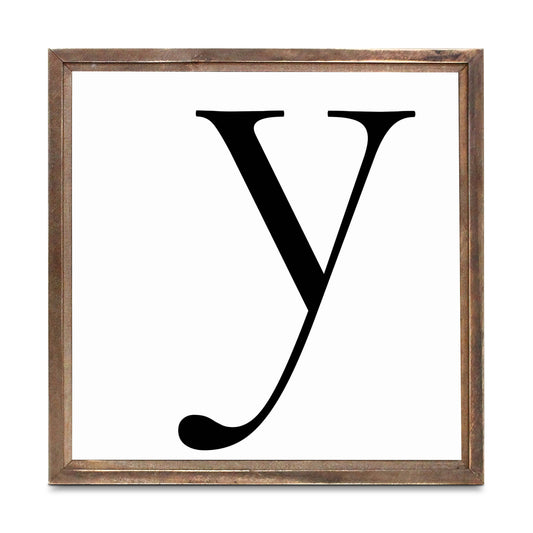 Minimalist Monogram Y | Wood Sign | Eaches | Min 1