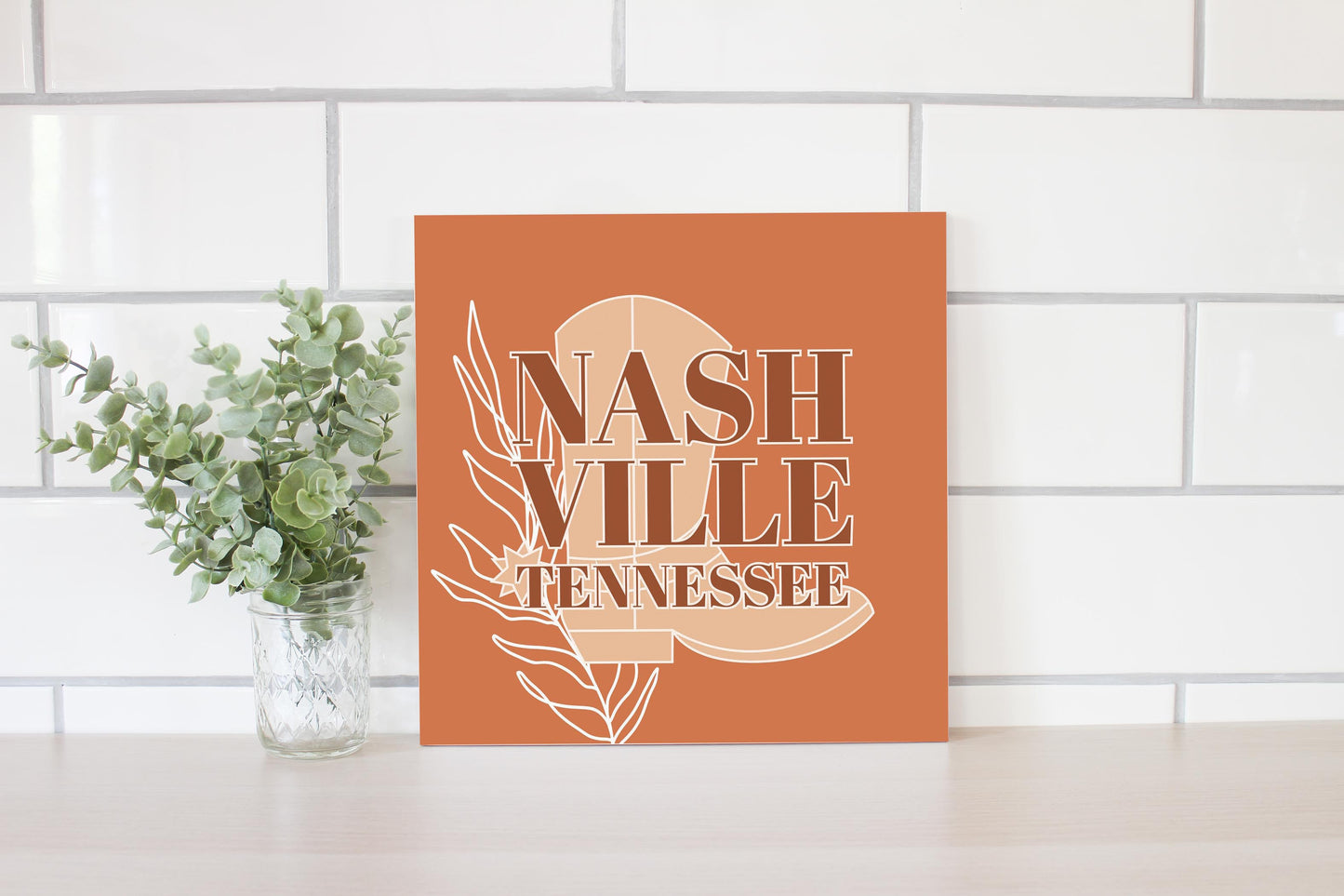 Modern Minimalist Tennessee Nashville Boot | Wood Sign | Eaches | Min 2