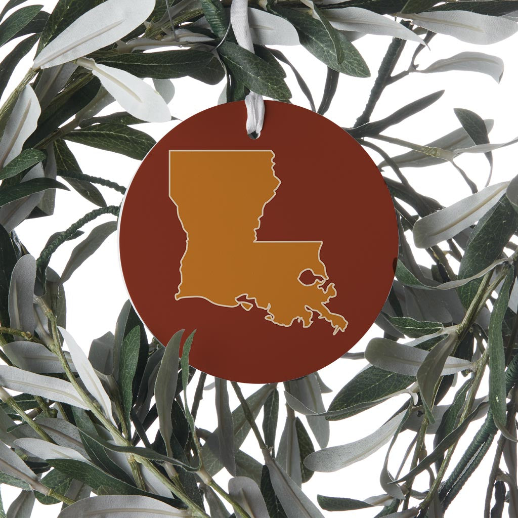 Louisiana Colorful State Shape | Wood Ornament | Eaches | Min 6