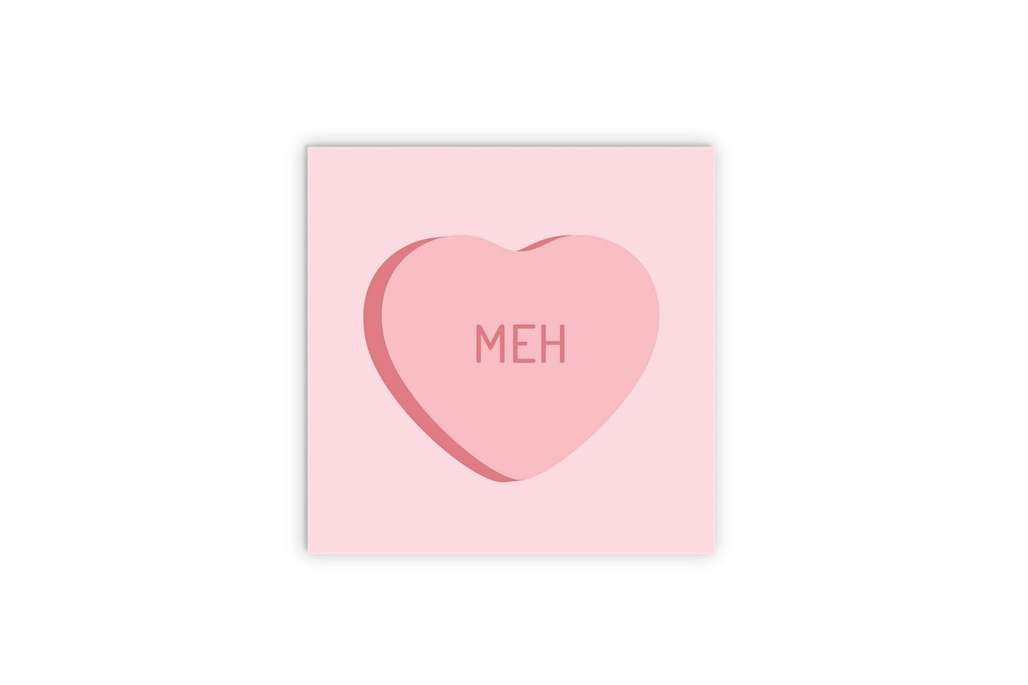 Funny Message Hearts Meh | Wood Sign | Eaches | Min 2